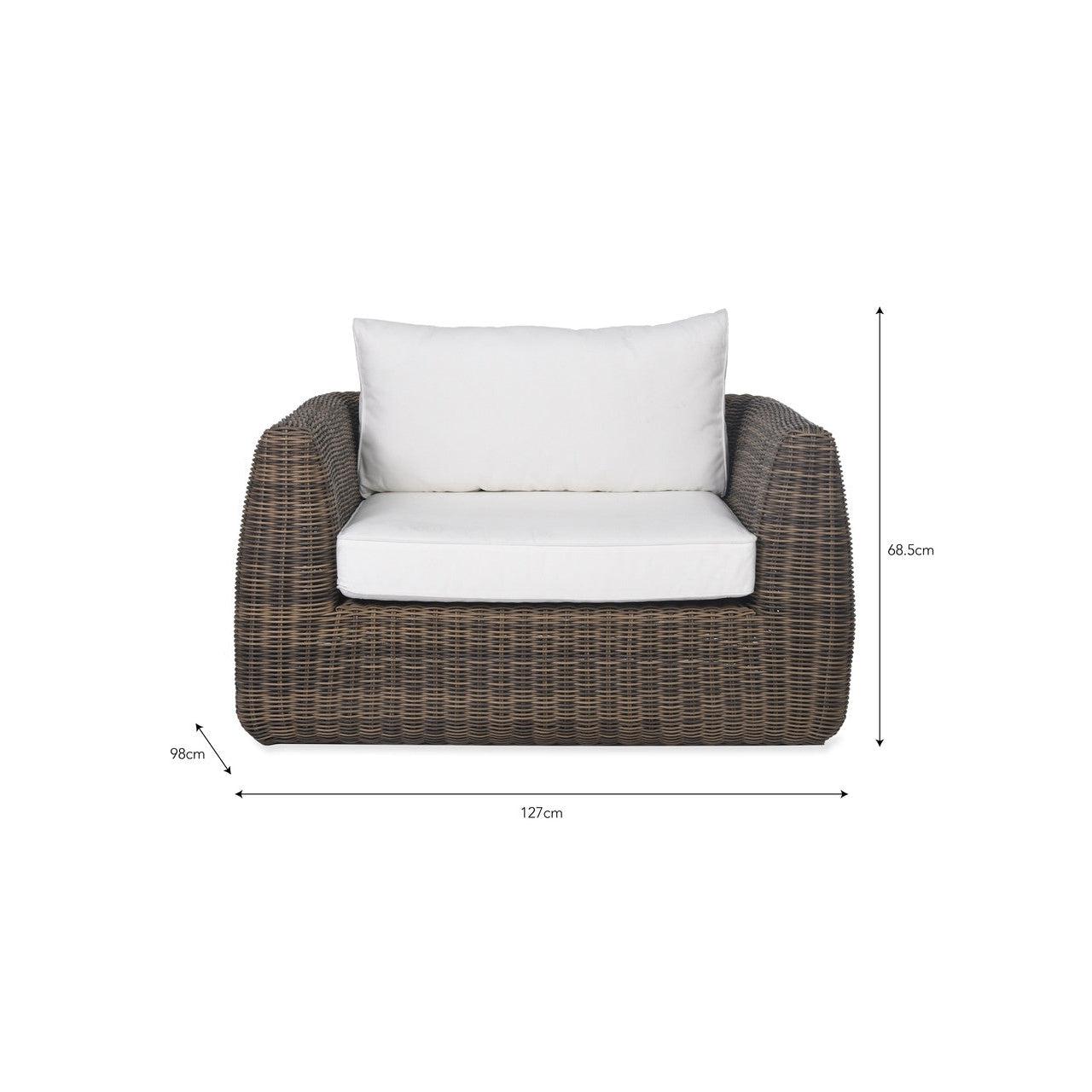 Skala XL Arm Chair - PE Rattan-Outdoor Chairs & Loungers-Yester Home