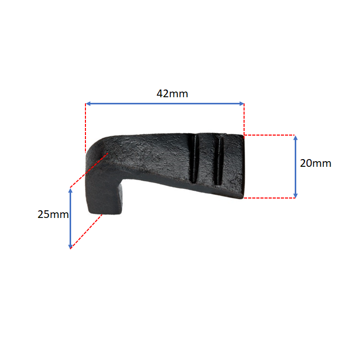 Skeg Drop Pull Matt Black-Cupboard Pulls-Yester Home