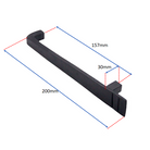 Skeg Pull Handle Medium Matt Black-Cabinet Handles-Yester Home