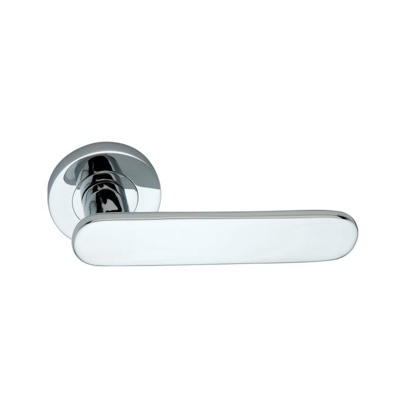 Skyla Lever Door Handle Polished Chrome-Levers on Rose-Yester Home