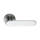 Skyla Lever Door Handle Satin Chrome-Levers on Rose-Yester Home
