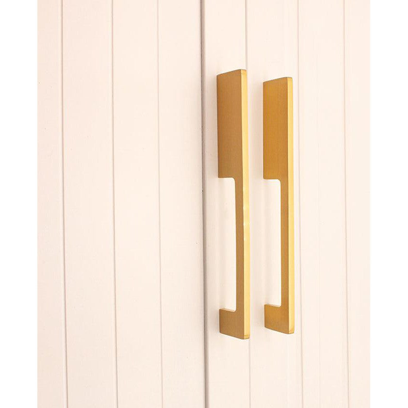 Sleek Bar Handles Satin Brass Medium-Cabinet Handles-Yester Home