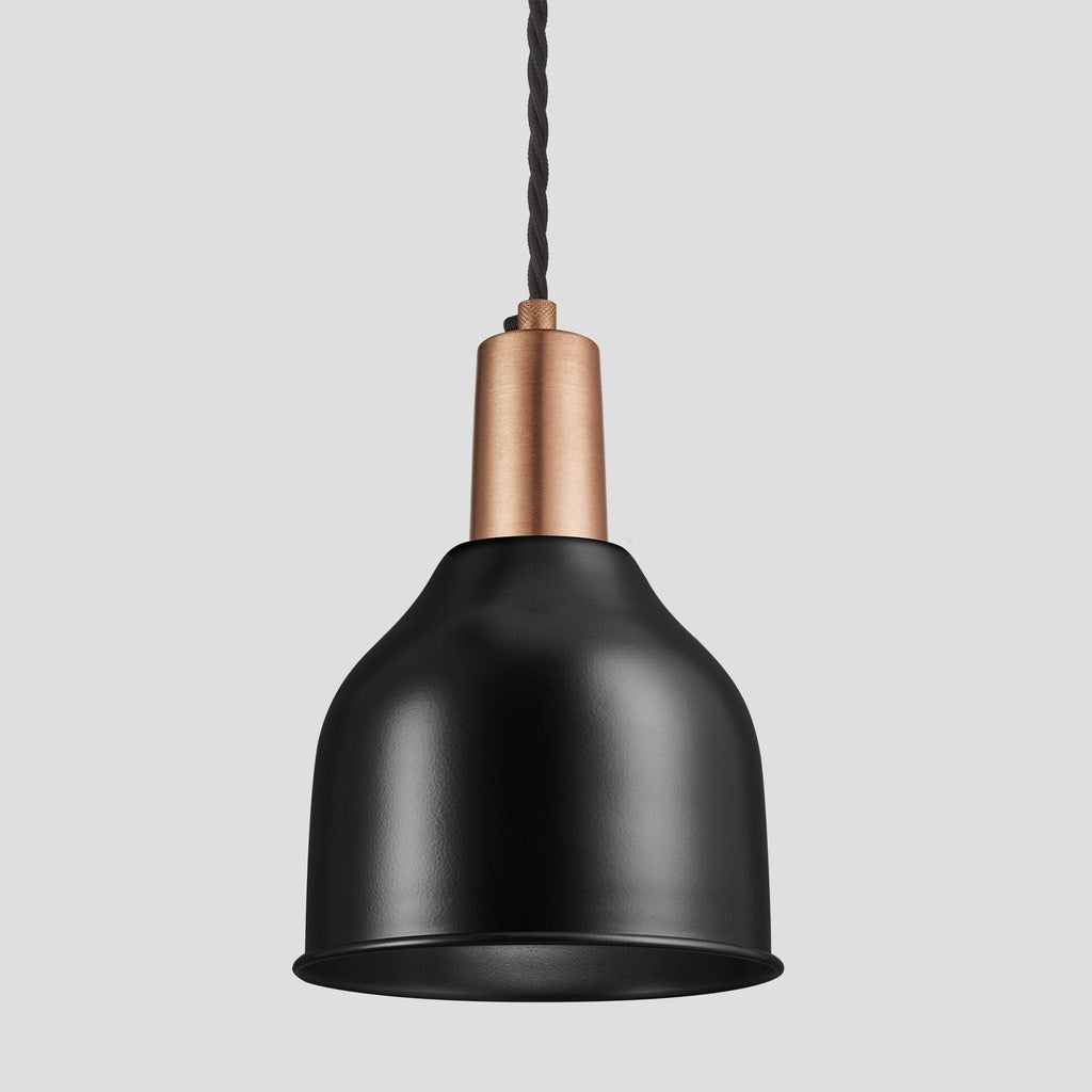 Sleek Cone Pendant - 7 Inch - Black-Ceiling Lights-Yester Home