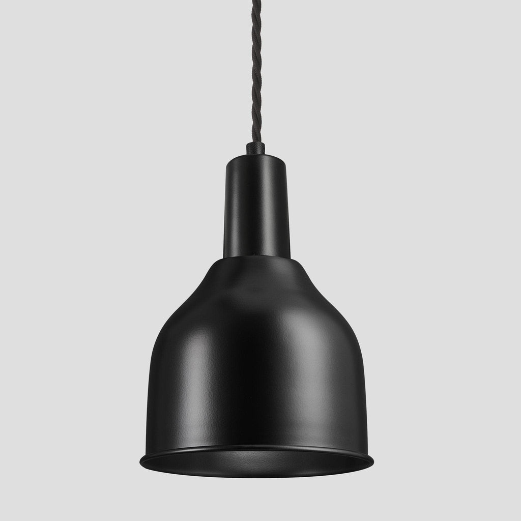 Sleek Cone Pendant - 7 Inch - Black-Ceiling Lights-Yester Home