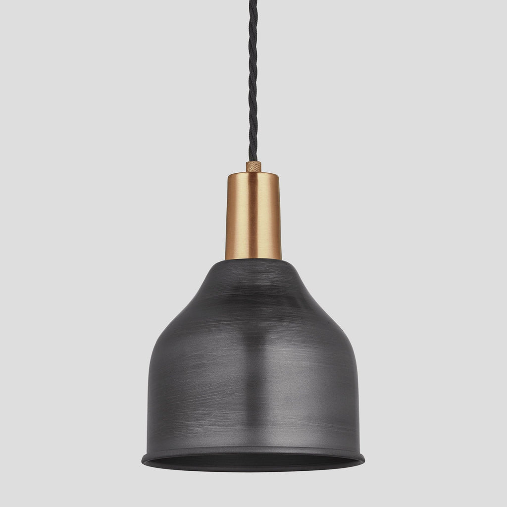 Sleek Cone Pendant - 7 Inch - Pewter-Ceiling Lights-Yester Home