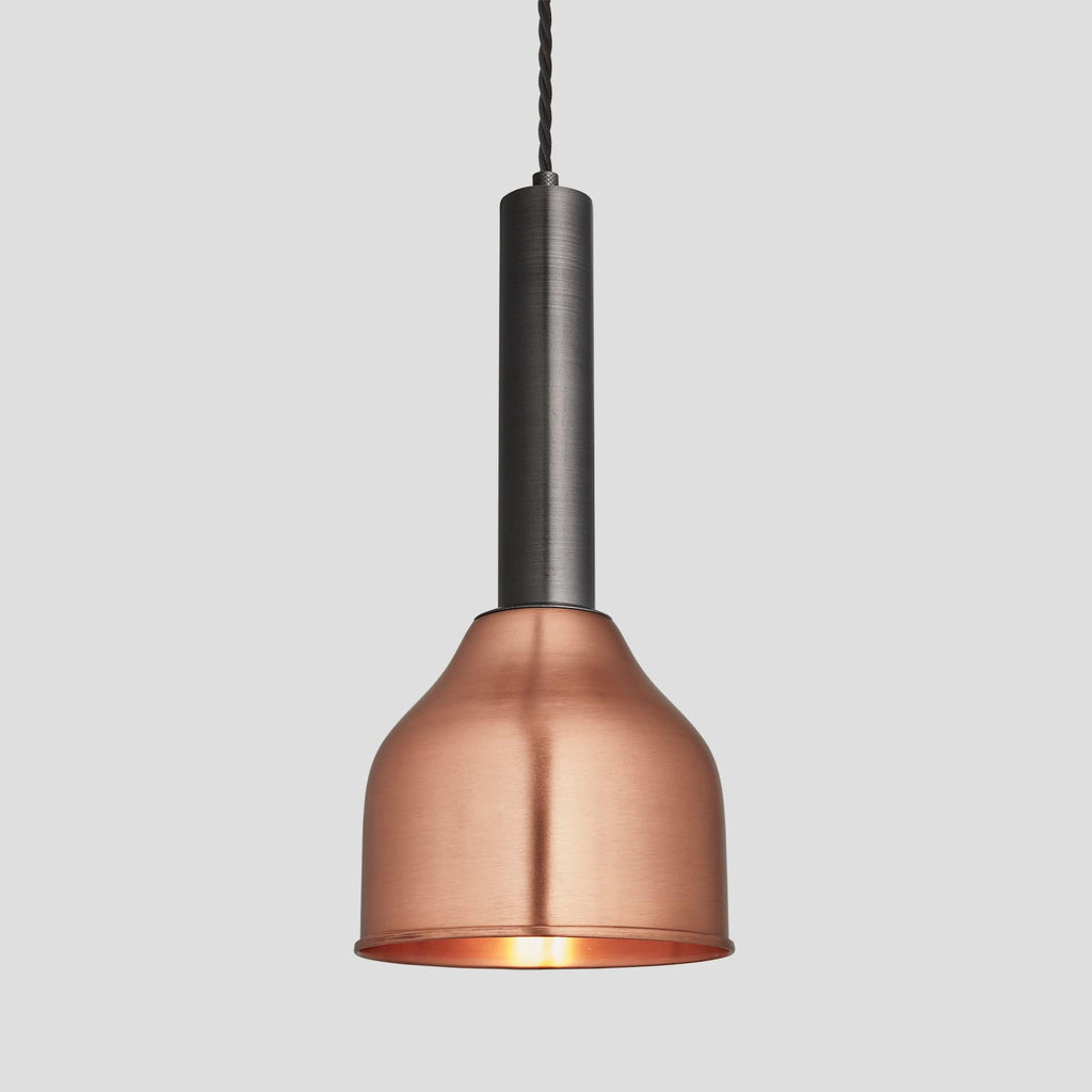 Sleek Cylinder Cone Pendant Light - 7 Inch - Copper-Ceiling Lights-Yester Home