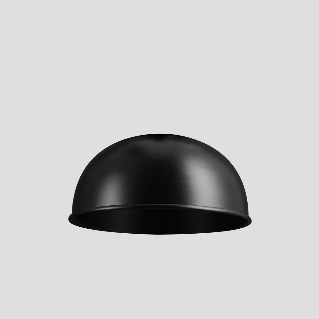 Sleek Cylinder Dome Pendant Light - 8 Inch - Black