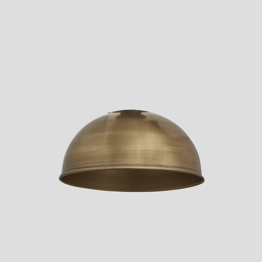 Sleek Cylinder Dome Pendant Light - 8 Inch - Brass