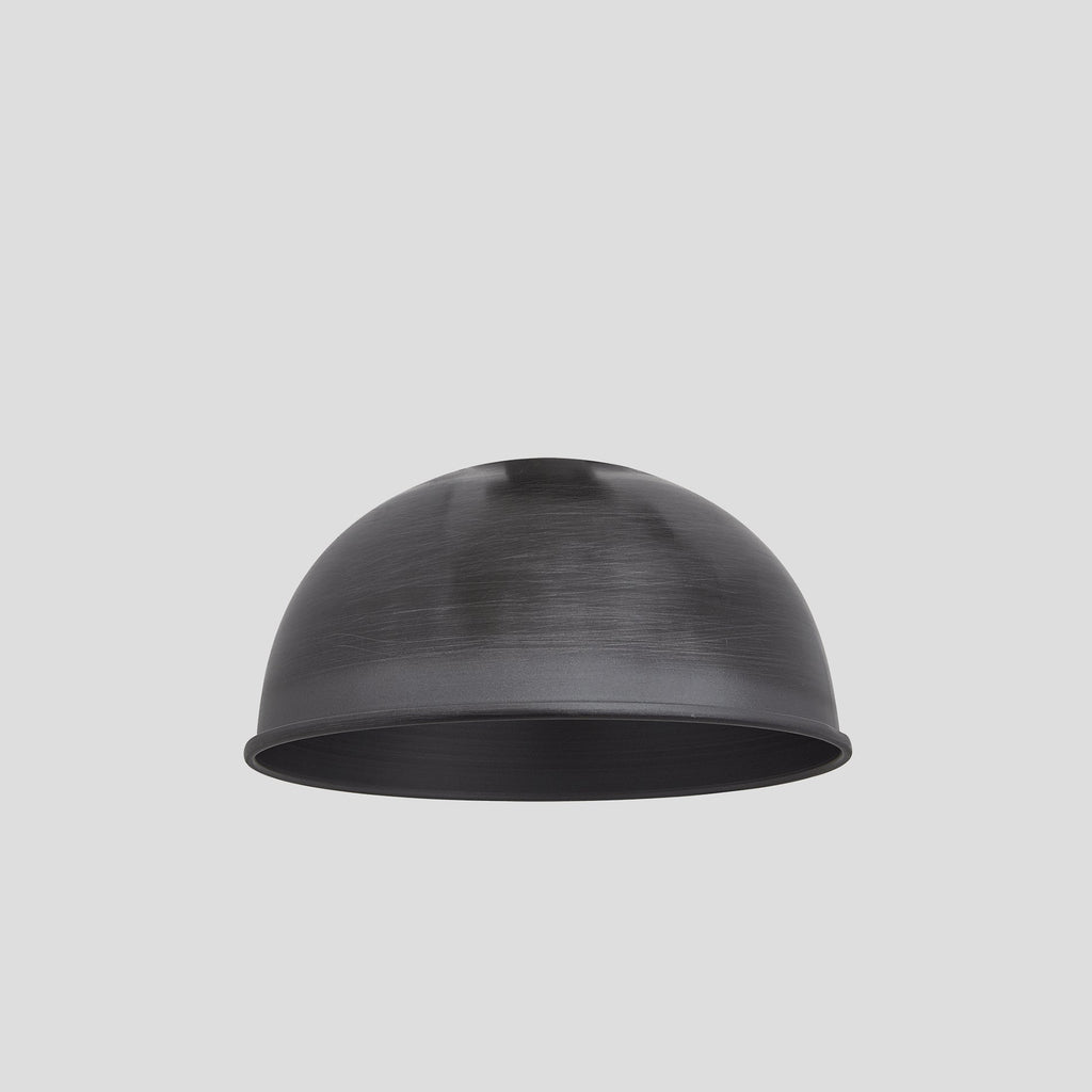 Sleek Cylinder Dome Pendant Light - 8 Inch - Pewter