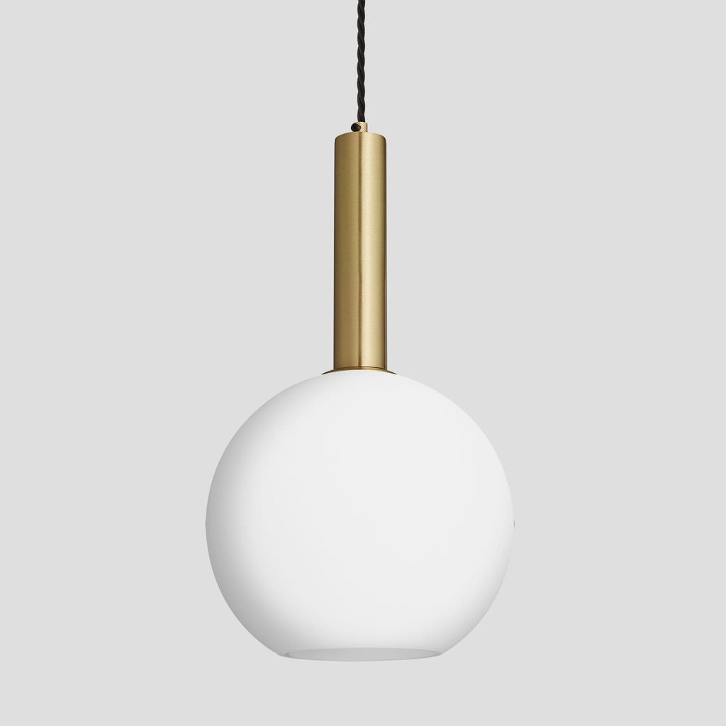 Sleek Cylinder Opal Glass Globe Pendant Light - 9 Inch-Ceiling Lights-Yester Home