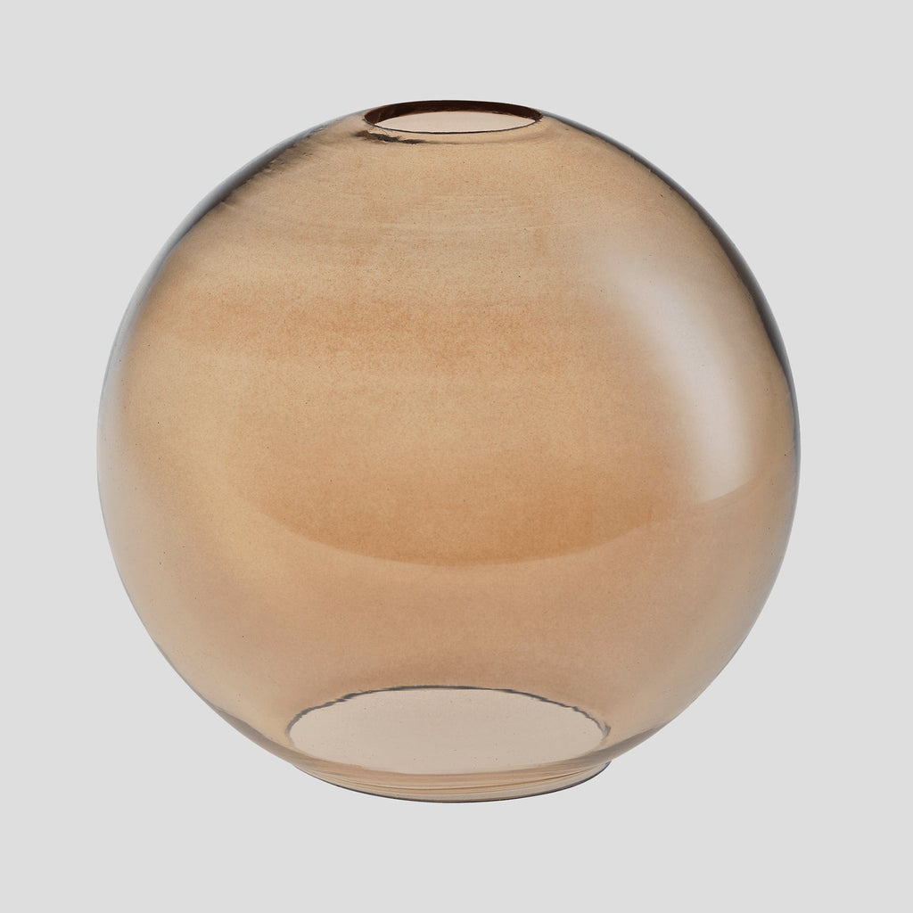 Sleek Cylinder Tinted Glass Globe Pendant Light - 7 Inch - Amber