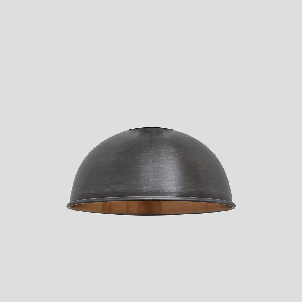 Sleek Dome 3 Wire Cluster Lights - 8 inch - Pewter & Copper-Ceiling Lights-Yester Home