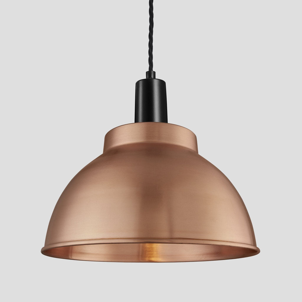 Sleek Dome Pendant - 13 Inch - Copper-Ceiling Lights-Yester Home