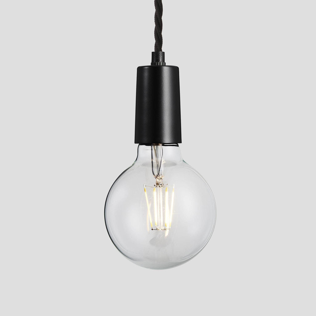 Sleek Edison Pendant - 1 Wire - Black-Ceiling Lights-Yester Home