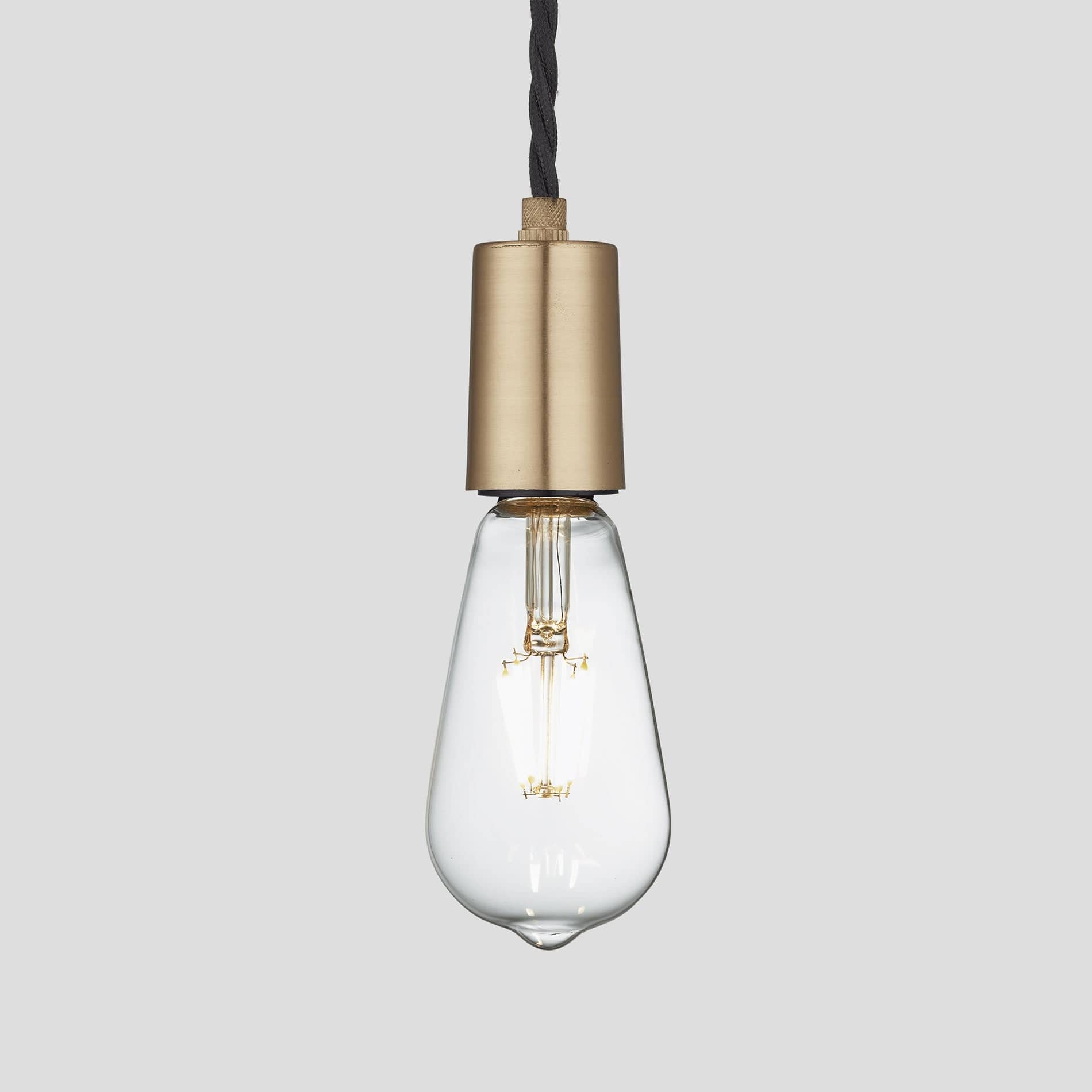 Sleek Edison Pendant - 1 Wire - Brass-Ceiling Lights-Yester Home