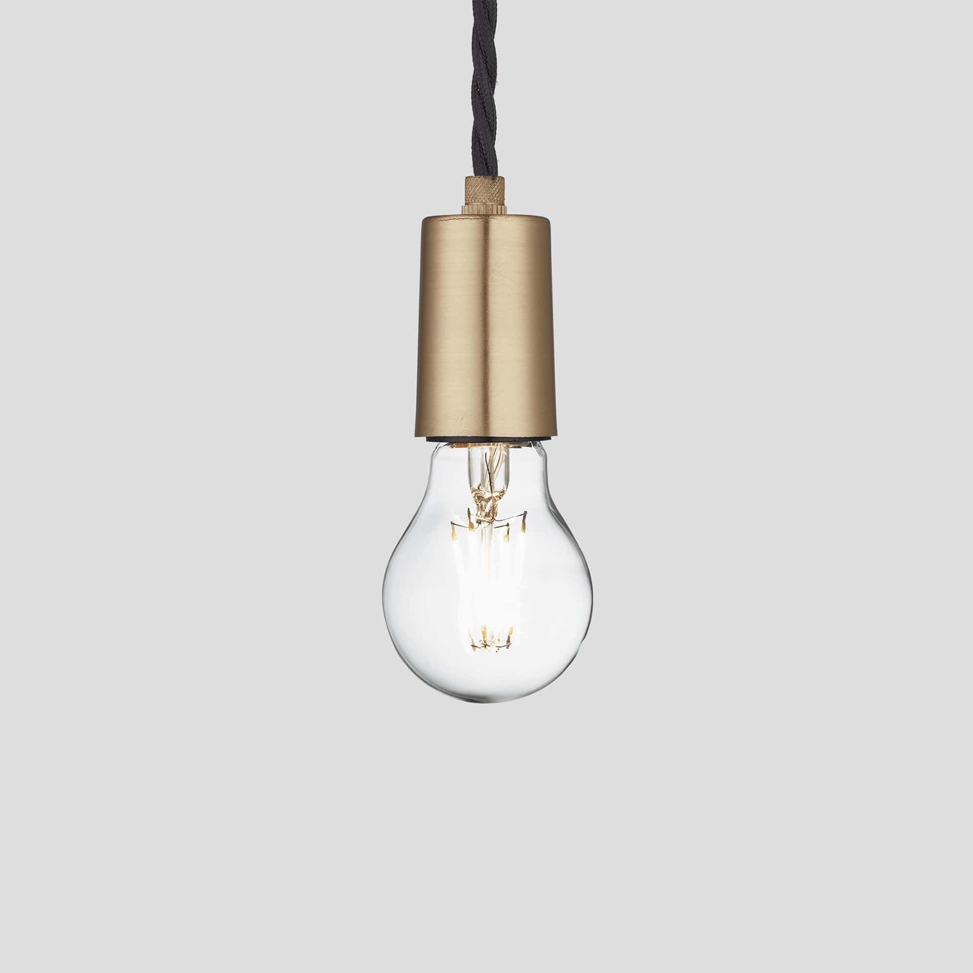 Sleek Edison Pendant - 1 Wire - Brass-Ceiling Lights-Yester Home