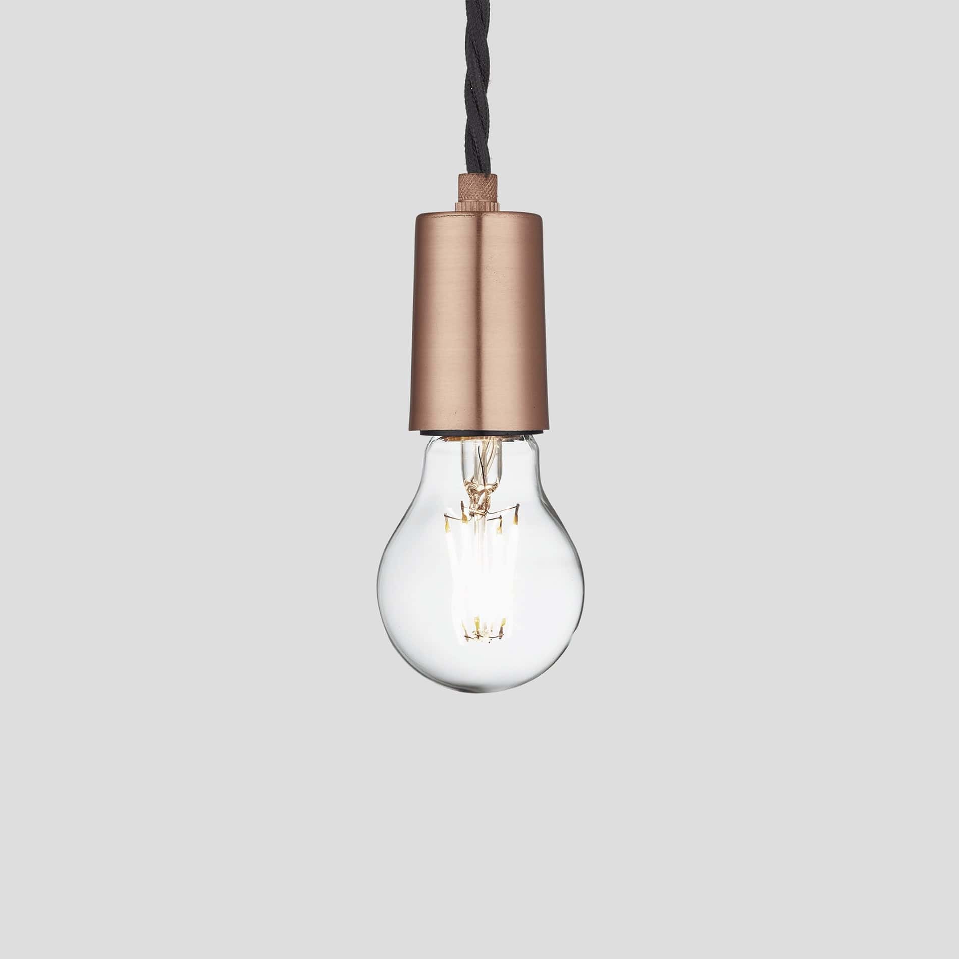 Sleek Edison Pendant - 1 Wire - Copper-Ceiling Lights-Yester Home