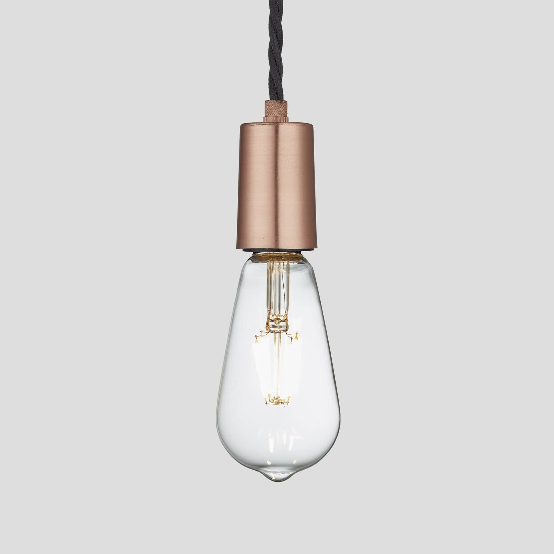 Sleek Edison Pendant - 1 Wire - Copper-Ceiling Lights-Yester Home