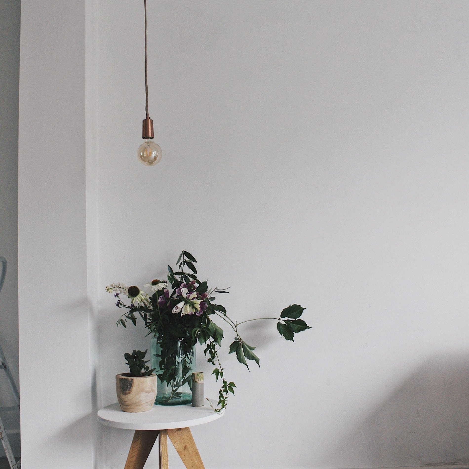 Sleek Edison Pendant - 1 Wire - Copper-Ceiling Lights-Yester Home