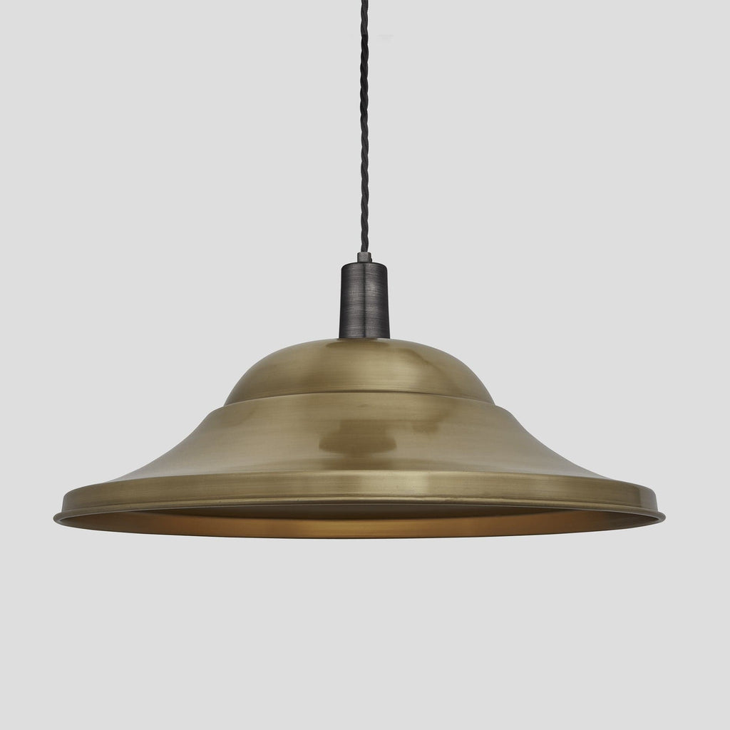Sleek Giant Hat Pendant - 21 Inch - Brass-Ceiling Lights-Yester Home
