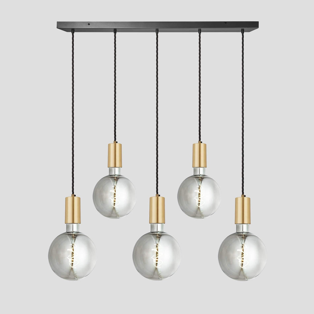 Sleek Large Edison Cluster Lights - 5 Wire – Brass-Ceiling Lights-Yester Home