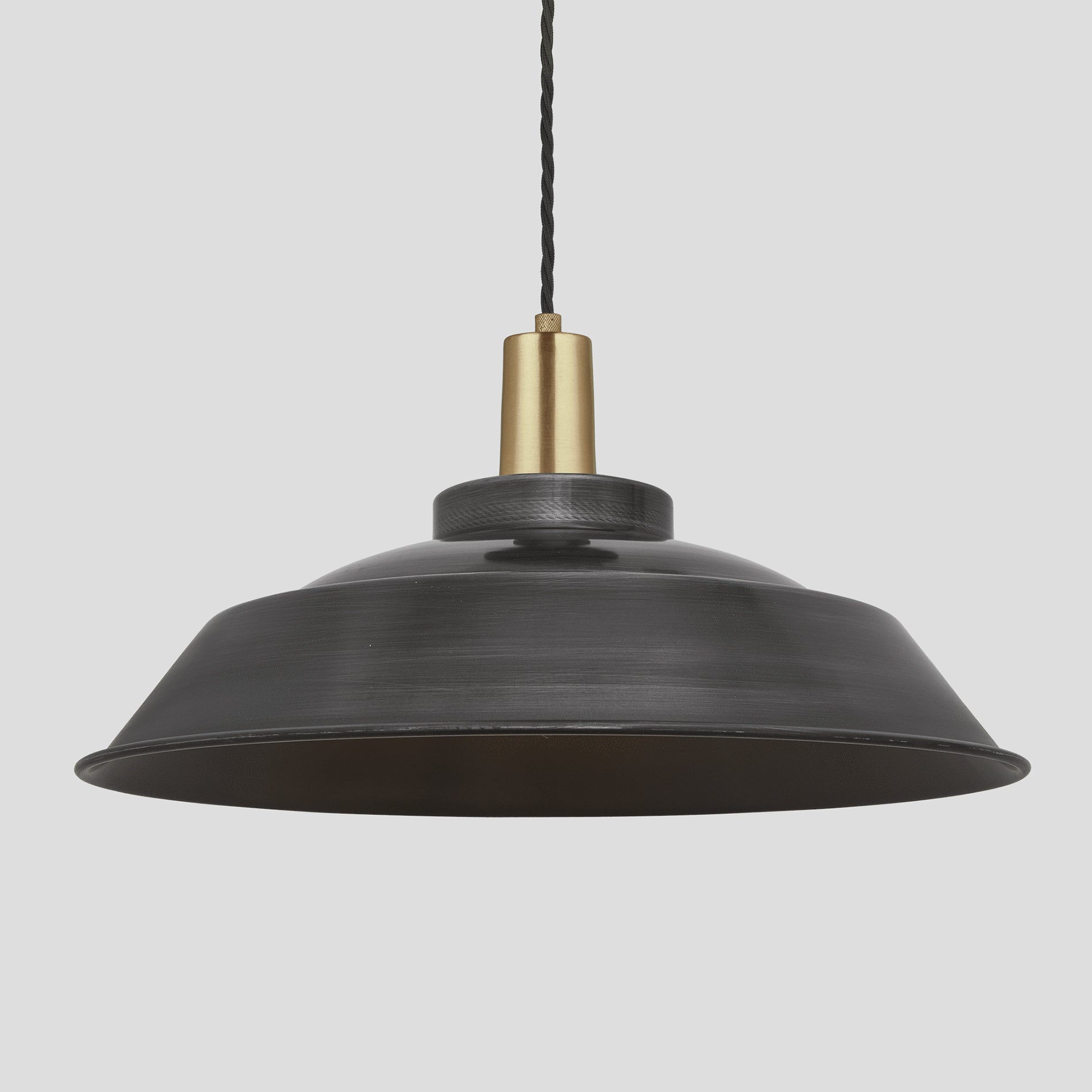 Sleek Step Pendant - 16 Inch - Pewter-Ceiling Lights-Yester Home