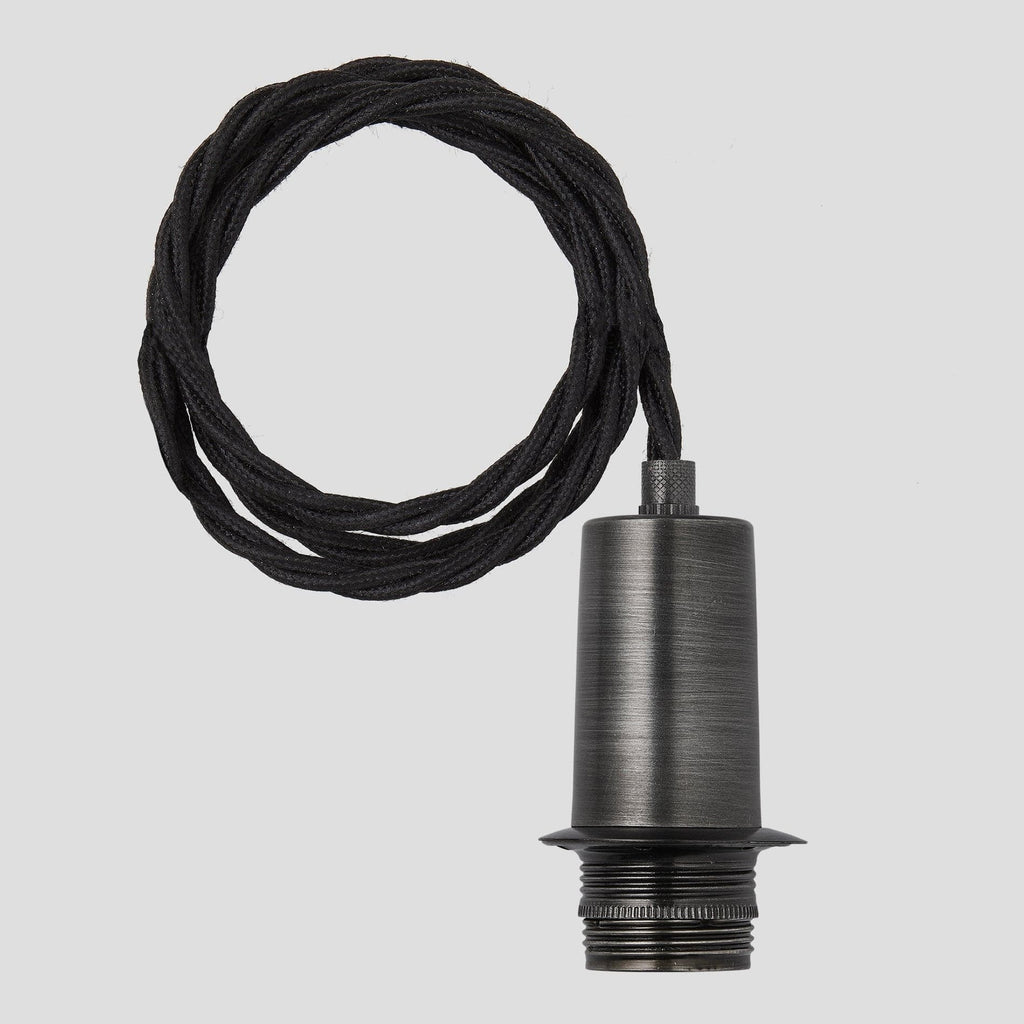 Sleek Tinted Glass Flask 9 Wire Cluster Lights - 6 inch - Smoke Grey