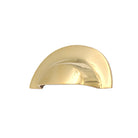 Slim Cup Handle Large Polished Brass Unlacquered-Cupboard Pulls-Yester Home