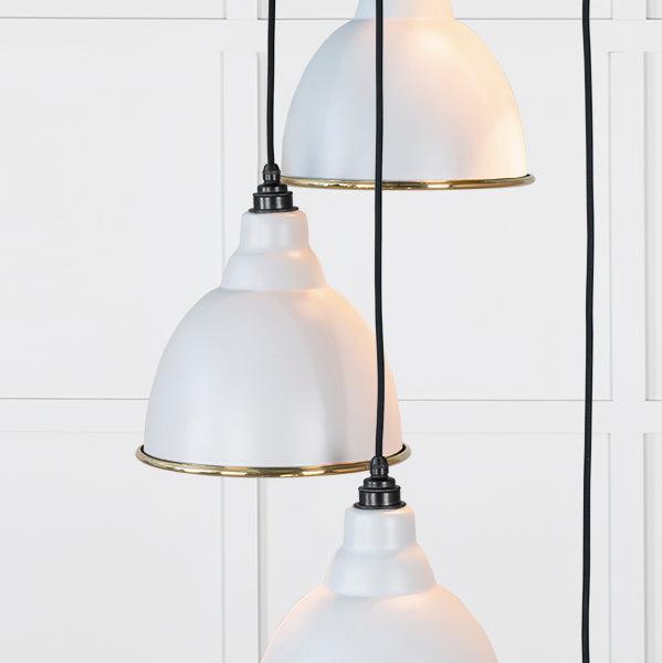 Smooth Brass Brindley Cluster Pendant in Birch | From The Anvil-Cluster Pendants-Yester Home