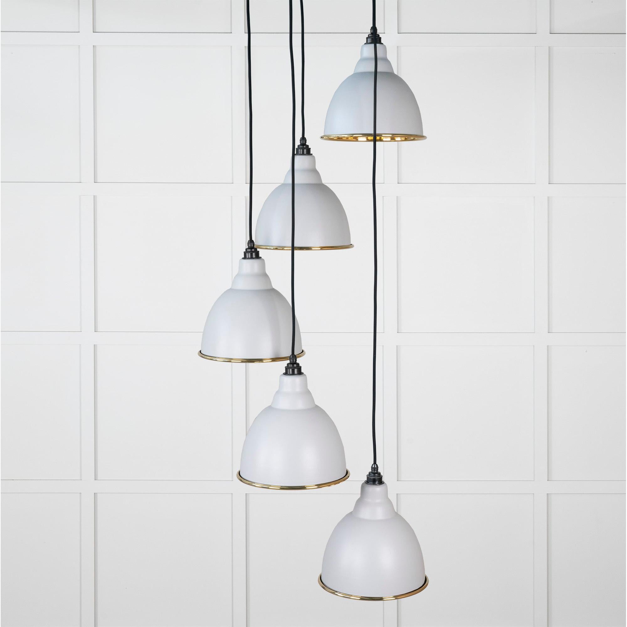 Smooth Brass Brindley Cluster Pendant in Birch | From The Anvil - Cluster Pendants - From The Anvil - Yester Home