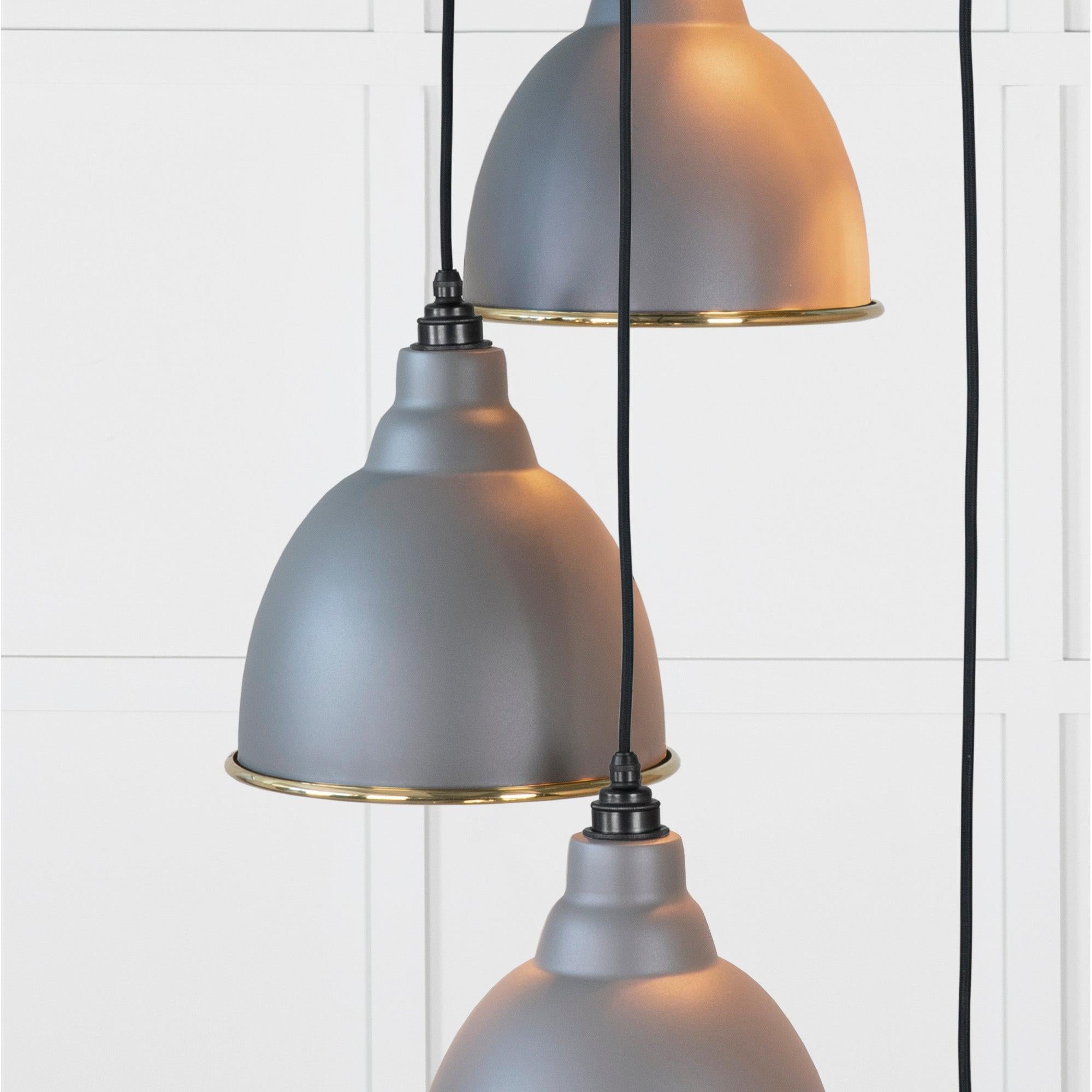 Smooth Brass Brindley Cluster Pendant in Bluff | From The Anvil - Cluster Pendants - From The Anvil - Yester Home