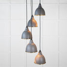 Smooth Brass Brindley Cluster Pendant in Bluff | From The Anvil-Cluster Pendants-Yester Home