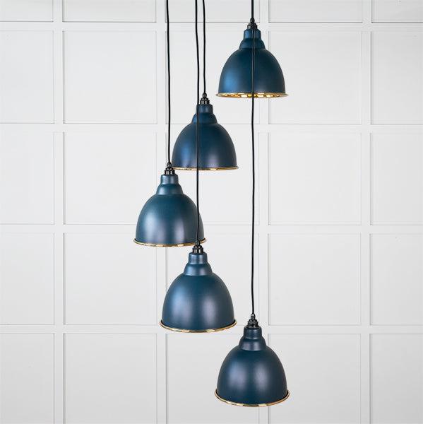 Smooth Brass Brindley Cluster Pendant in Dusk | From The Anvil