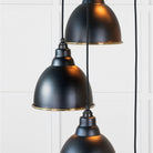 Smooth Brass Brindley Cluster Pendant in Elan Black | From The Anvil - Cluster Pendants - From The Anvil - Yester Home