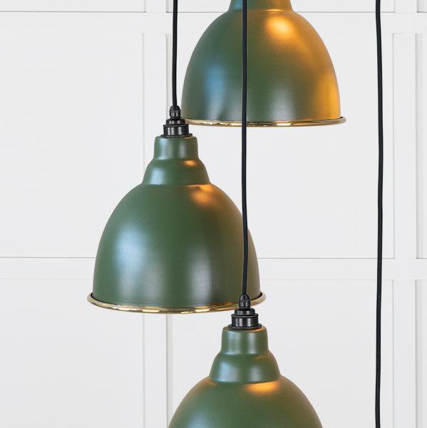Smooth Brass Brindley Cluster Pendant in Heath | From The Anvil