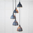 Smooth Brass Brindley Cluster Pendant in Slate | From The Anvil-Cluster Pendants-Yester Home