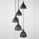Smooth Brass Brindley Cluster Pendant in Soot | From The Anvil-Cluster Pendants-Yester Home