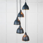 Smooth Brass Brindley Cluster Pendant in Soot | From The Anvil - Cluster Pendants - From The Anvil - Yester Home