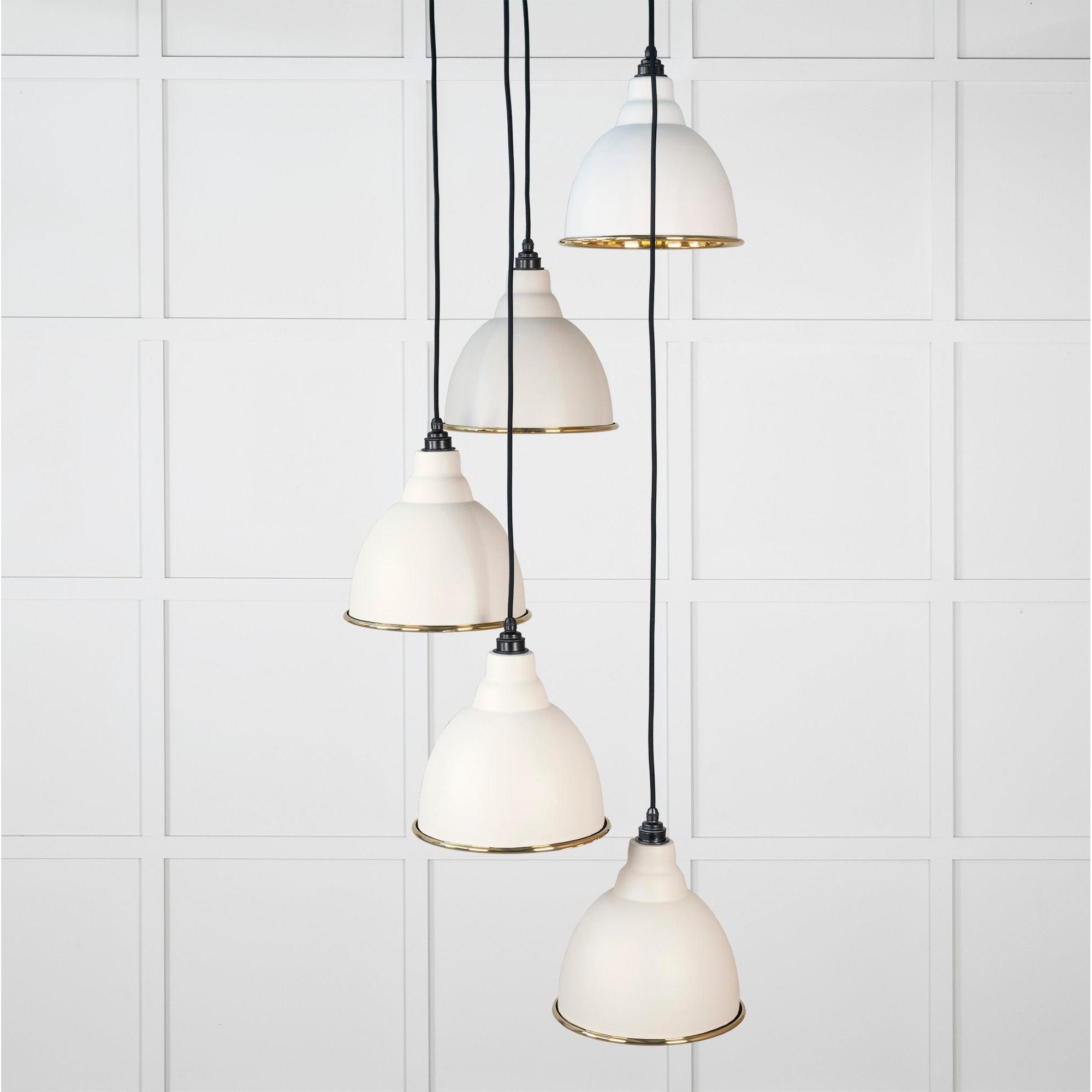 Smooth Brass Brindley Cluster Pendant in Teasel | From The Anvil-Cluster Pendants-Yester Home