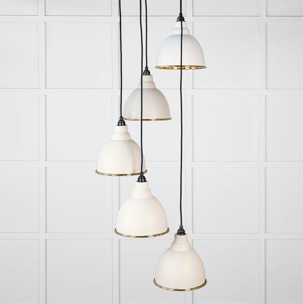 Smooth Brass Brindley Cluster Pendant in Teasel | From The Anvil-Cluster Pendants-Yester Home