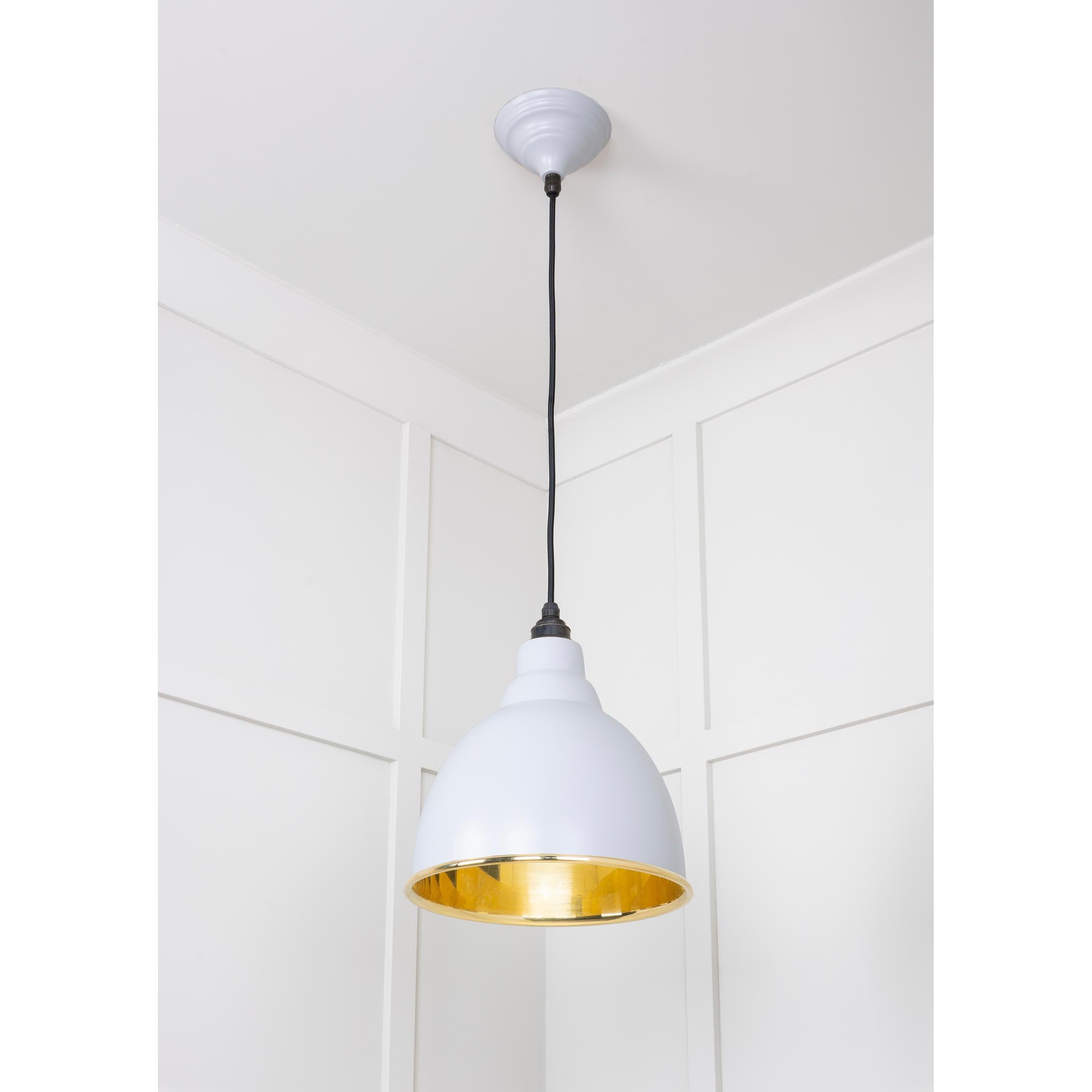 Smooth Brass Brindley Pendant in Birch | From The Anvil - Brindley - From The Anvil - Yester Home