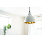 Smooth Brass Brindley Pendant in Birch | From The Anvil-Brindley-Yester Home