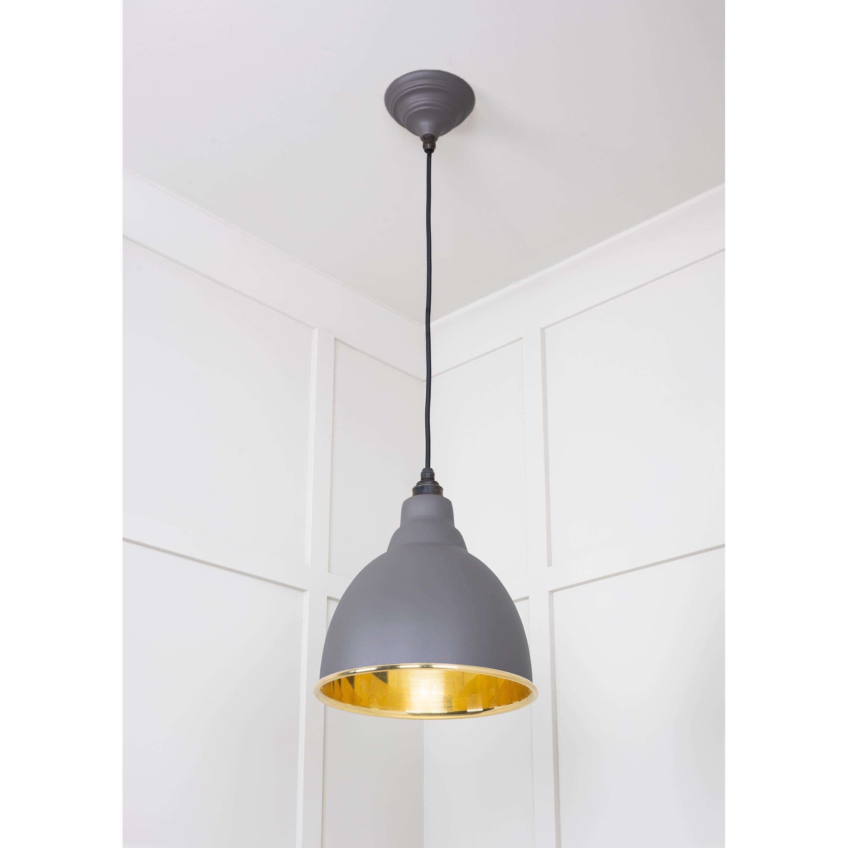Smooth Brass Brindley Pendant in Bluff | From The Anvil - Brindley - From The Anvil - Yester Home