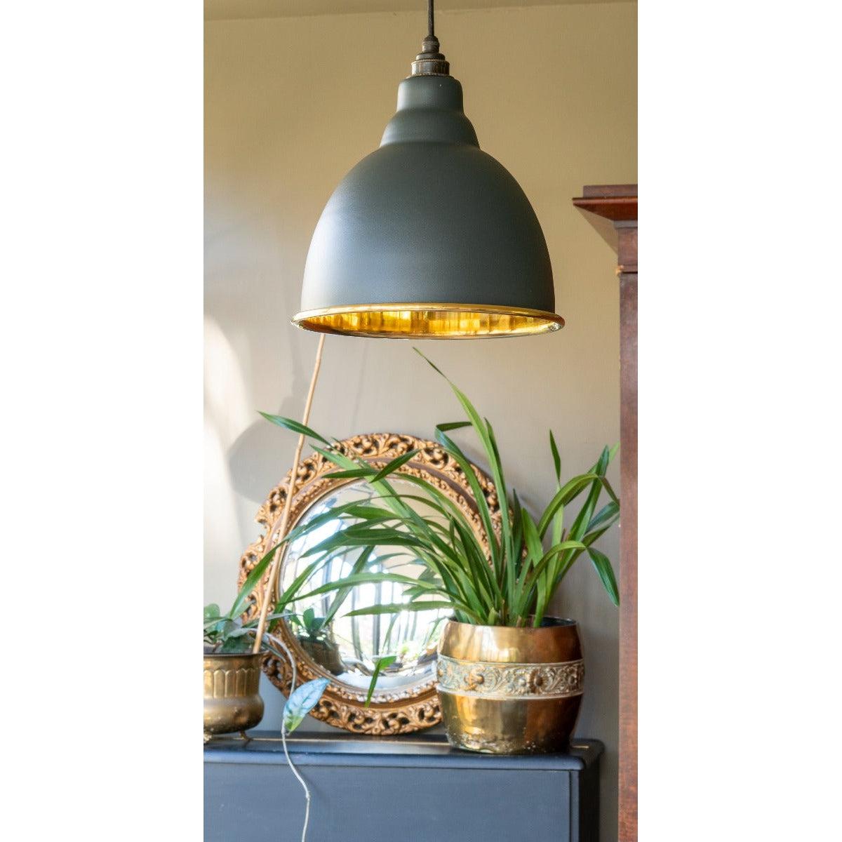 Smooth Brass Brindley Pendant in Dingle | From The Anvil-Brindley-Yester Home