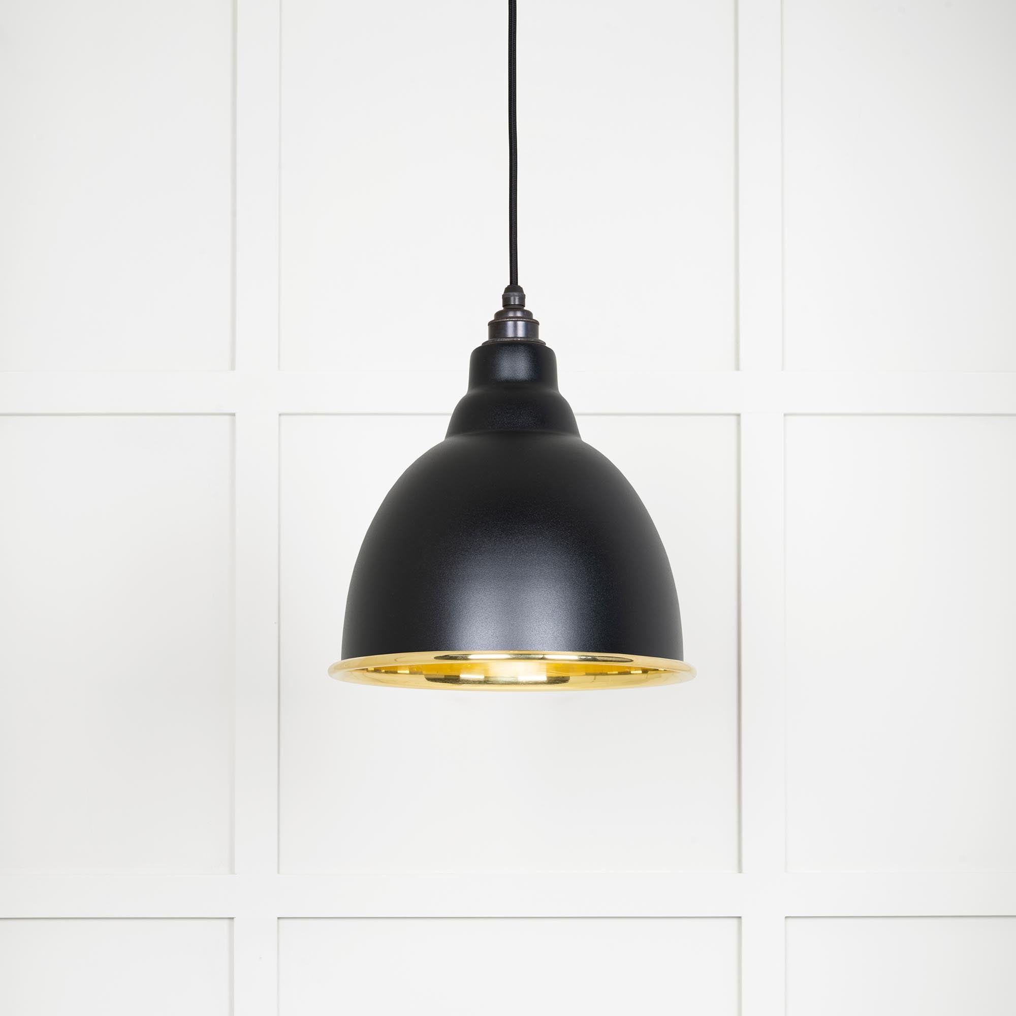 Smooth Brass Brindley Pendant in Elan Black | From The Anvil - Brindley - From The Anvil - Yester Home