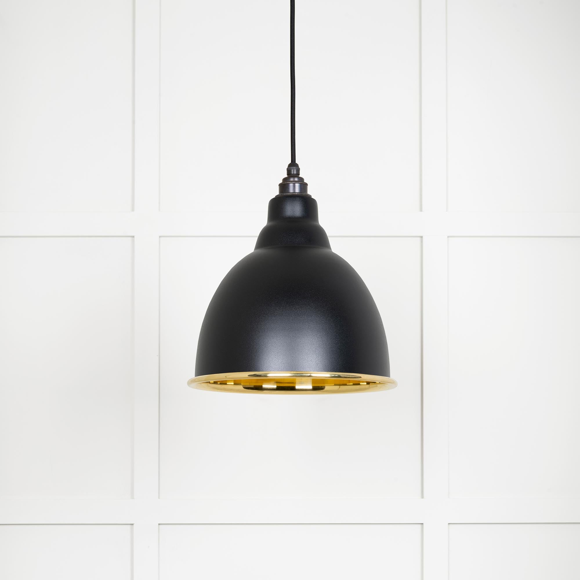 Smooth Brass Brindley Pendant in Elan Black | From The Anvil - Brindley - From The Anvil - Yester Home