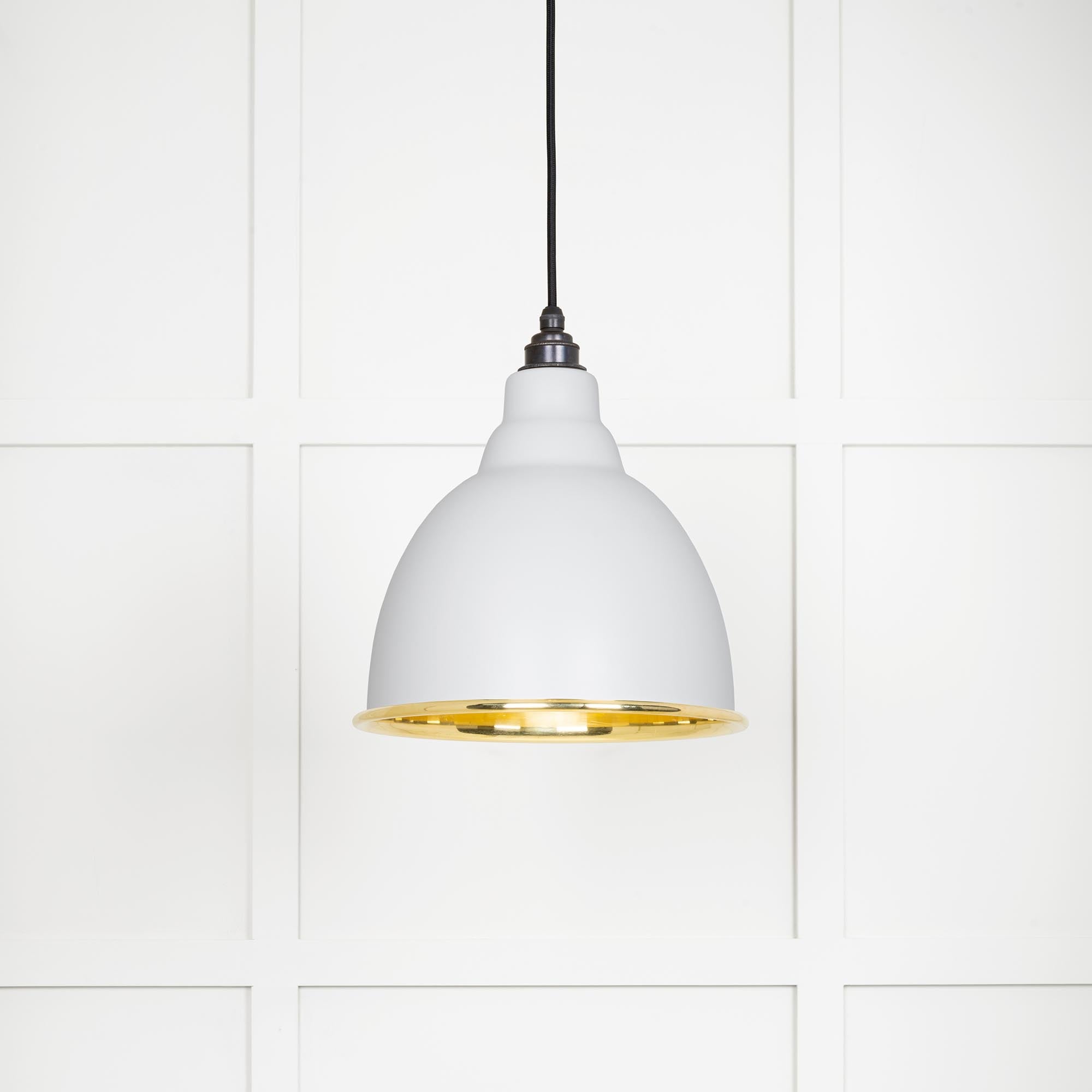 Smooth Brass Brindley Pendant in Flock | From The Anvil - Brindley - From The Anvil - Yester Home