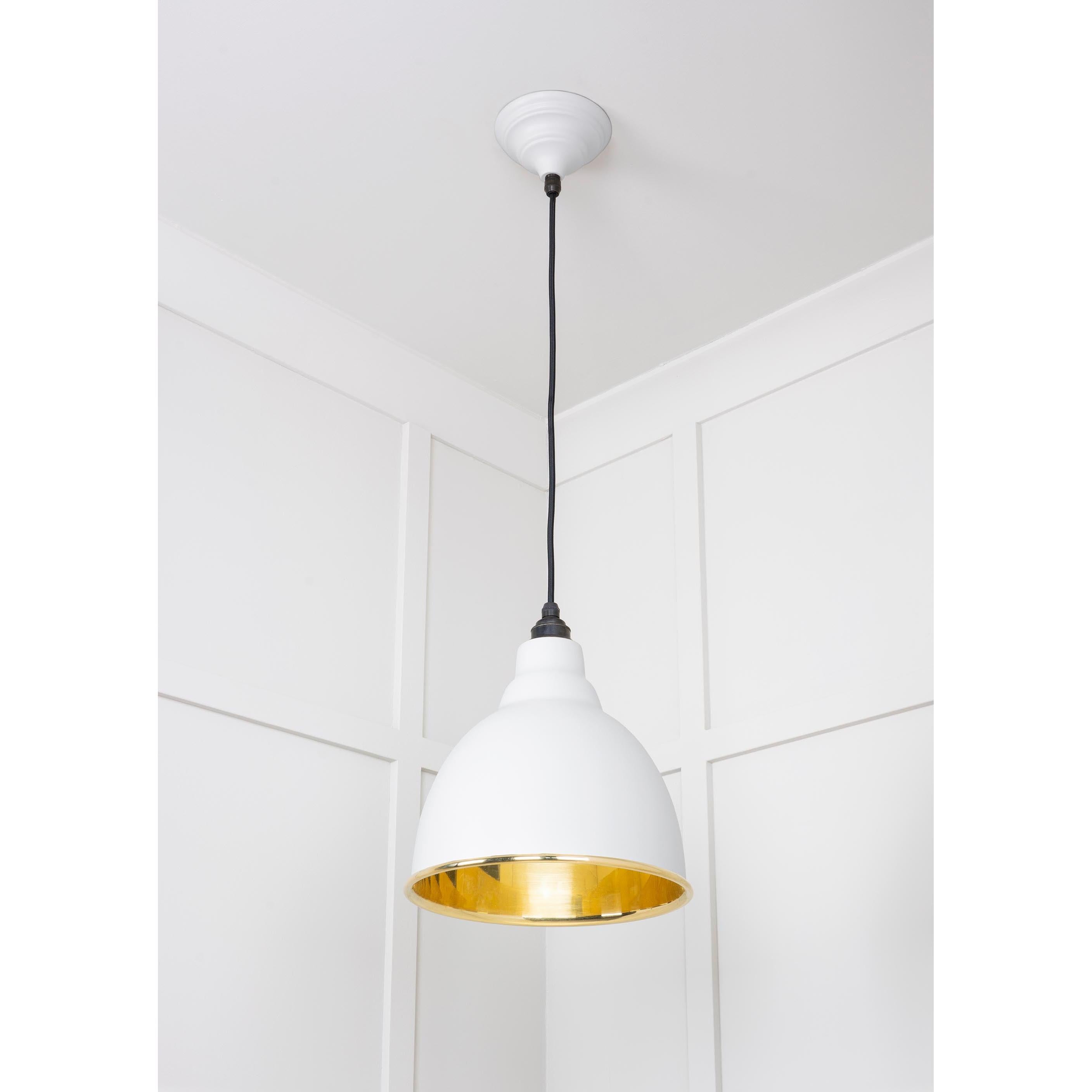 Smooth Brass Brindley Pendant in Flock | From The Anvil - Brindley - From The Anvil - Yester Home