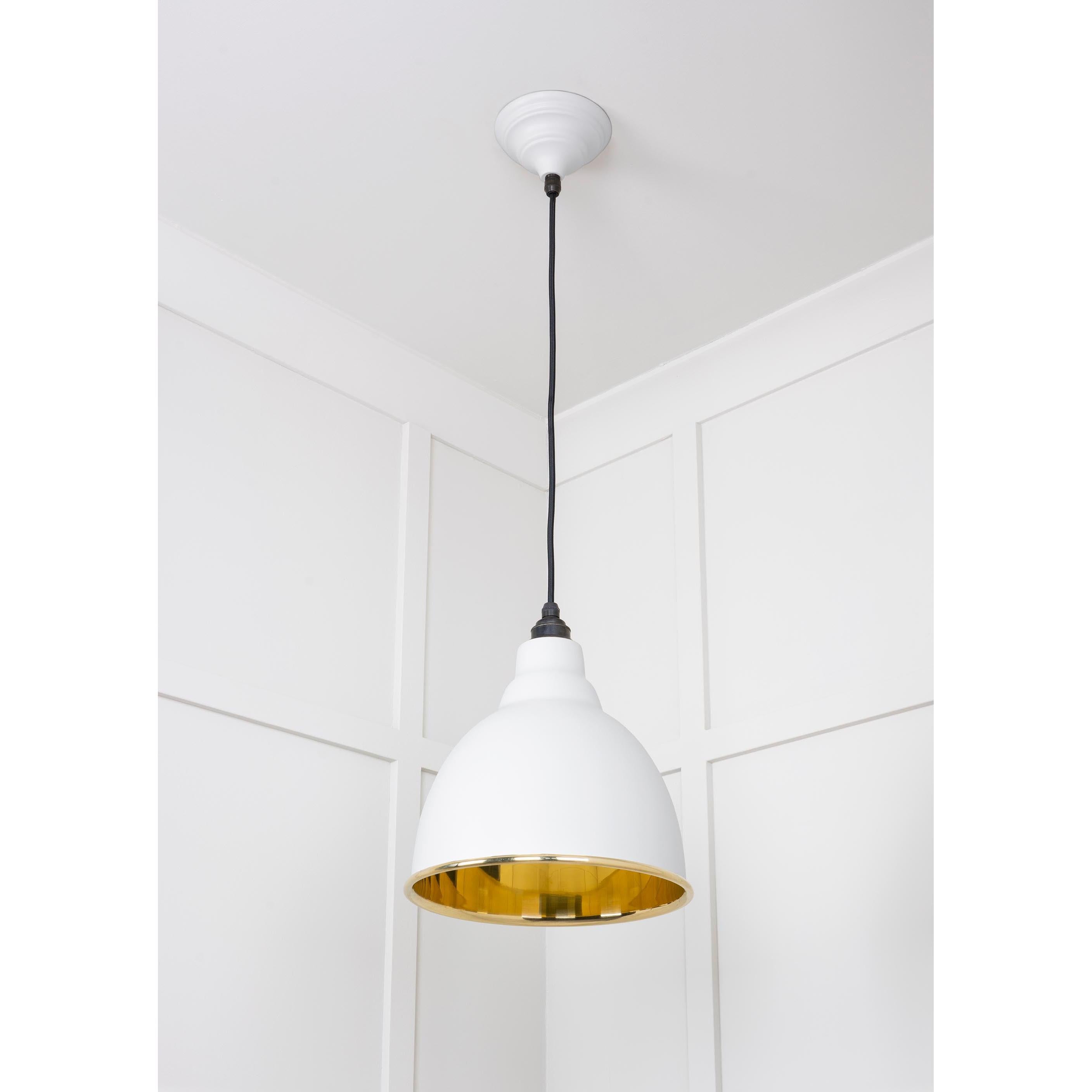 Smooth Brass Brindley Pendant in Flock | From The Anvil - Brindley - From The Anvil - Yester Home