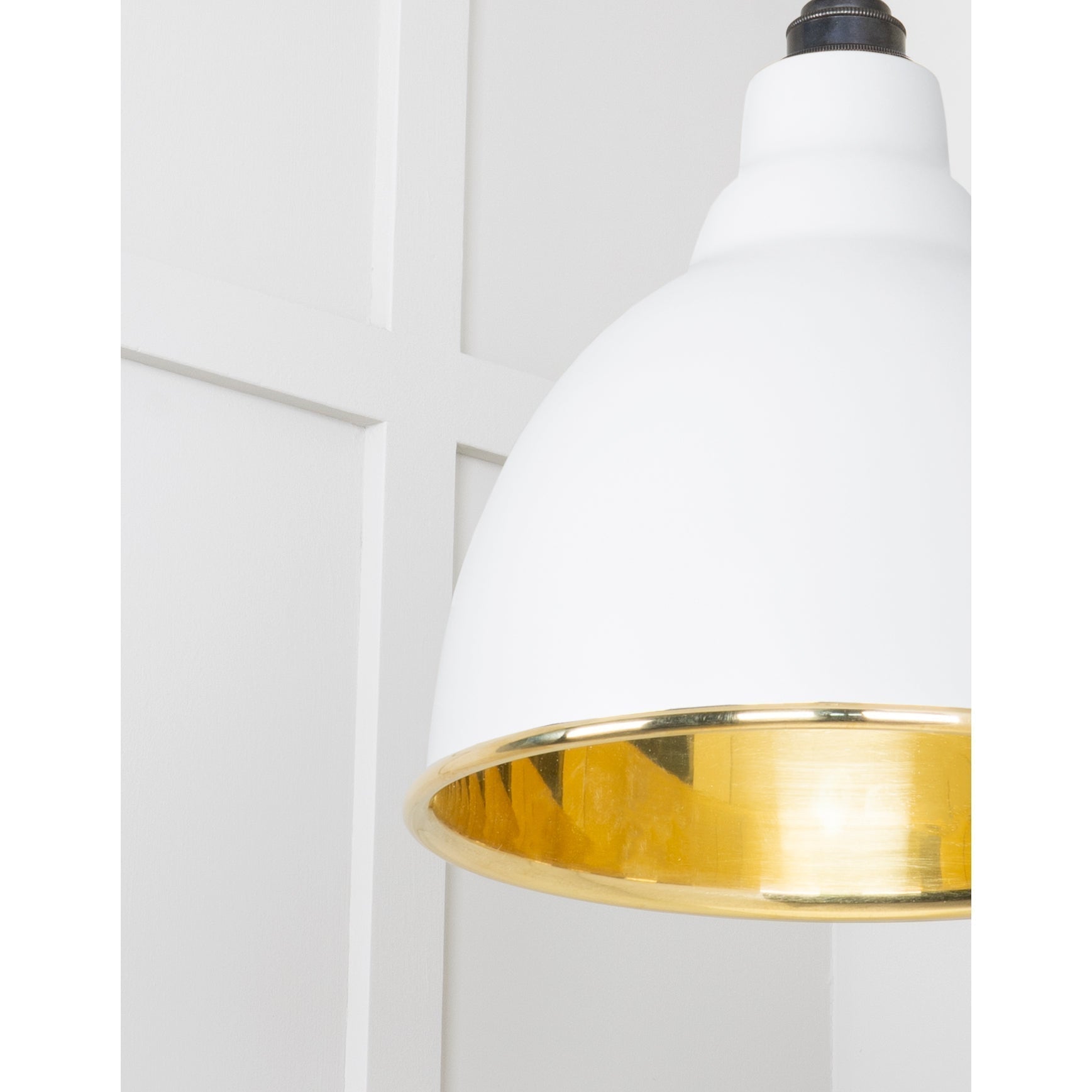 Smooth Brass Brindley Pendant in Flock | From The Anvil-Brindley-Yester Home